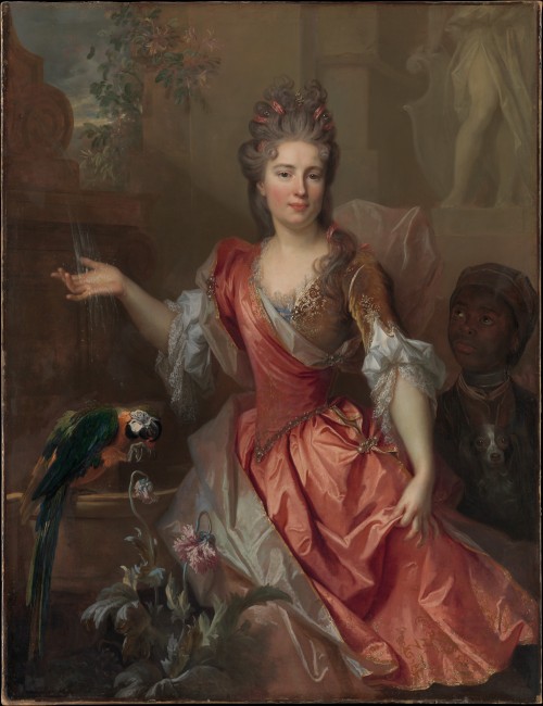 history-of-fashion:1696 Nicolas de Largillierre - Portrait of a Woman, Possibly Madame Claude Lamber