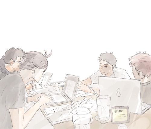 ushjima:studying together