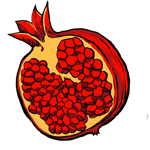 Pomegranate- Lee Bradford on RedbubbleI’m trying to do more designs that would look cool as repeatin