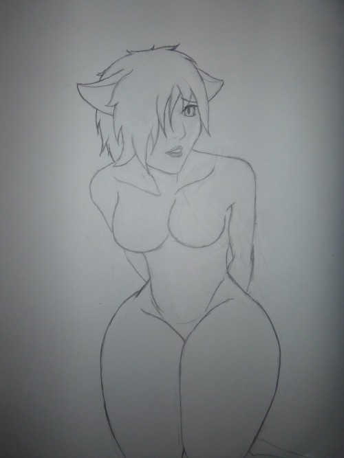 Artist: Well I decided to draw that catgirl I created!