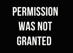 notawordspoken:“Permission Not Granted?