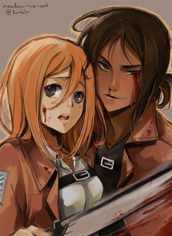 Meadow-Rue-Art:  I’ve Been Meaning To Draw Ymir And Christa From Snk For Ages.