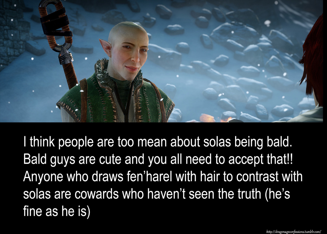 Dragon Age Confessions — Confession: Is it just me, or do the