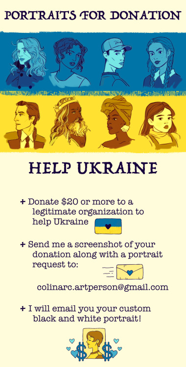 Hi there everybody, I’m going to be trading drawings for donations to help fundraise money for Ukrai