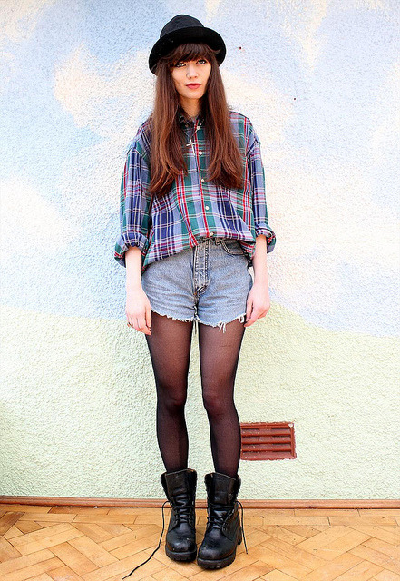 Oversized Vintage Grunge Lumberjack Checked Shirt Dress by lfrage7777 on Flickr.