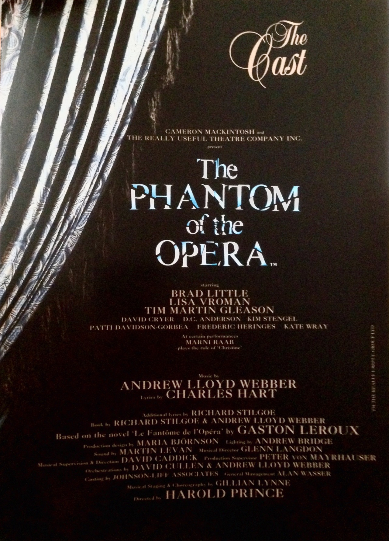 Operafantomet phantoming, Phantom of the Opera, 3rd National Tour, May
