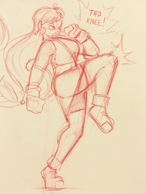 phons0:  Quick fighting references w/ Tifa from Instagram. 