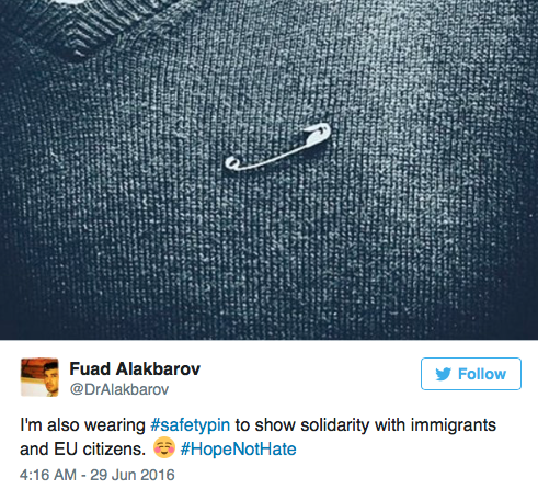 wilwheaton:micdotcom:In response to hate crimes in Britain spurred by the Brexit, Twitter user @chee