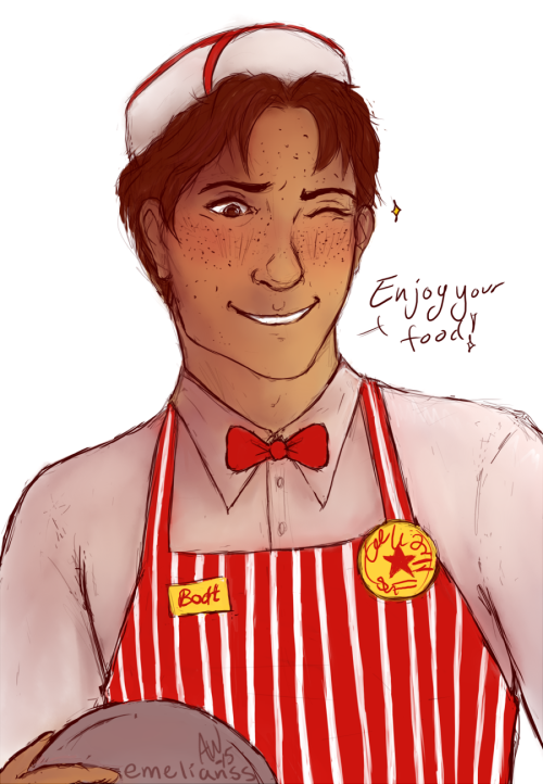 emelianss: Here’s my gift for jumpforjo in the JM Gift Exchange, based on their precious 50s Diner a
