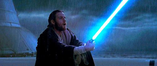 wombat-annihilator:  ewan-mcgregor:  Obi-Wan + spinning/twirling his lightsaber  
