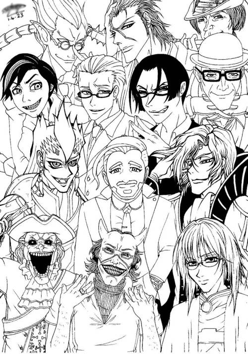 My Favourite Villains Part 1 - 7 Art Dump (Old Art.)