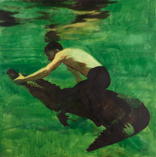 amare-habeo:Vladimir Kozhuhar (Russian, born 1963) Crocodile, 2003Oil on canvas, 200 x 200 cm