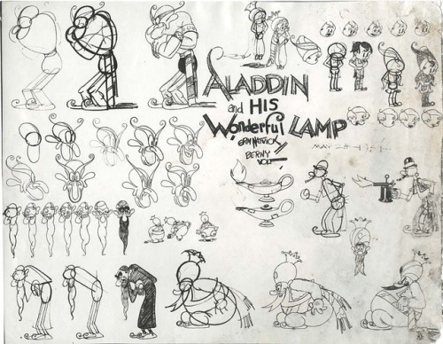 Model sheets from the Ub Iwerks Studio, 1930s. Iwerks, co-creator of Mickey Mouse, left Disney in 19