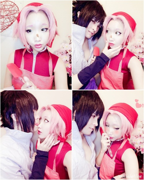 uchihahotline: Happy (belated) Valentine’s Day!!  This mini-shoot is based off of a NaruC