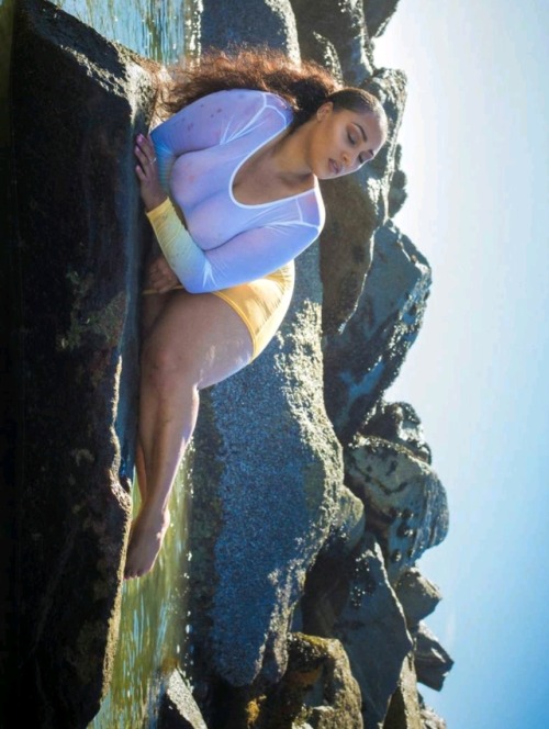 tellietime:  I think this is by far my favorite shoot. I had so much fun shooting by the ocean. I felt like a mermaid lol y'all think thick mermaids exist? 😜