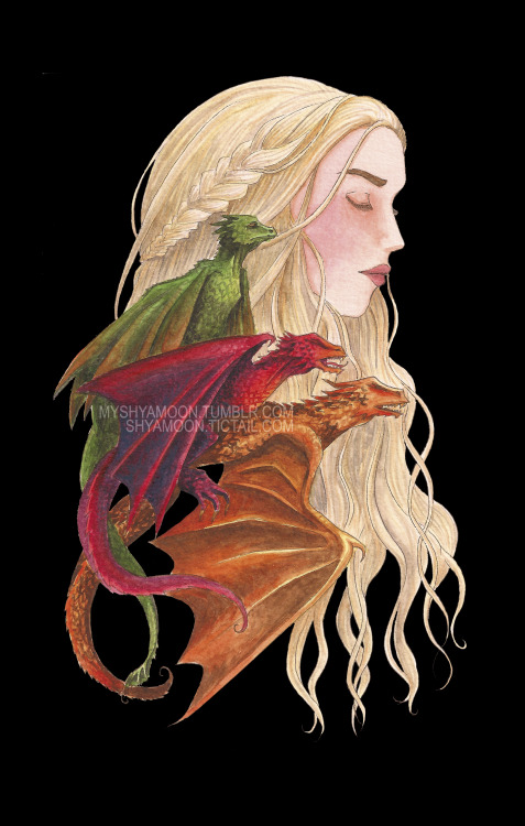 Daenerys Targaryen, mother of dragonsPrint in my store —> shyamoon.tictail.com