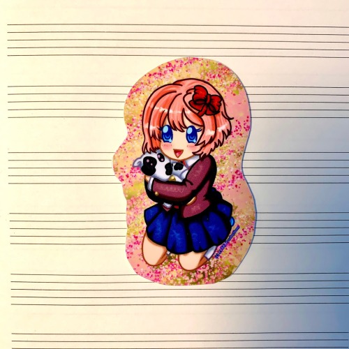  Live! In my Etsy shop, Doki Doki Literature Club stickers! :D If you like, head over and grab yours