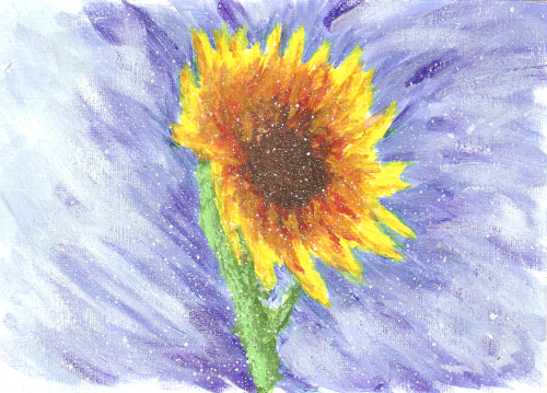☀ “sunflower” done with acrylics ♥