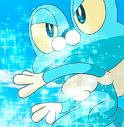 bakutaro:  Froakie The Water-type Pokémon Froakie is both light and strong, making it capable of jumping incredibly high. The bubbles on its chest and back protect it from attacks. Froakie may appear absentminded, but in truth it pays close attention