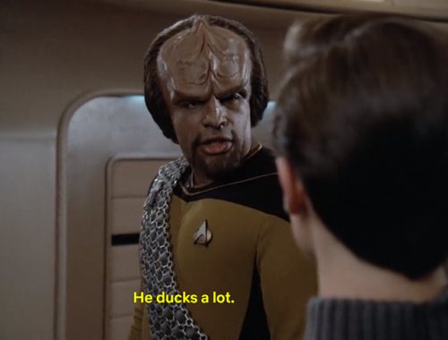 girlwholovesturtles: I have a lot of respect for Klingons