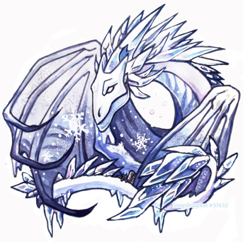 A little watercolor drawing of the Icewarden that I did between other things!