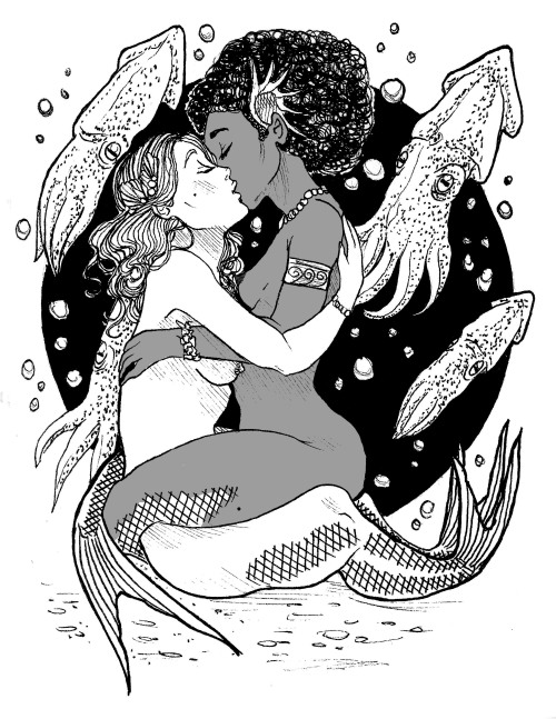 artofmermanjonas: “The color of the skin, of the scales, of the eyes or the niples, mermaids d