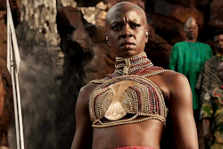 thorodinson:Danai Gurira as Okoye &amp; Lupita Nyong'o as Nakia in “Black Panther”