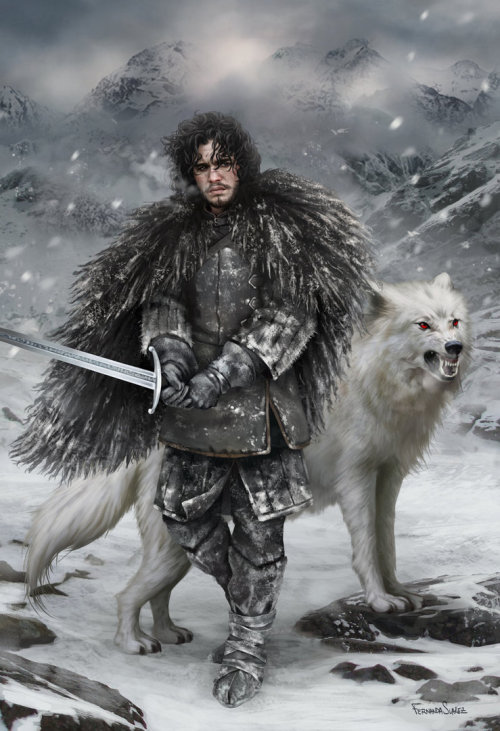 mugenalee:Wow, Daenerys is powerfull, she’s stunning! Elsa is so determined!, This drawing of Snow W
