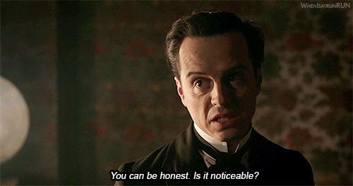 finalproblem:  whenisayrunrun:  You can be honest. Is it noticeable?   This moment