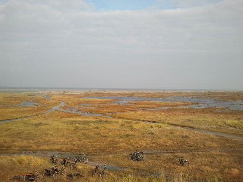 The washover on the island of Vlieland. Washovers occur when storm waves wash over low lying section