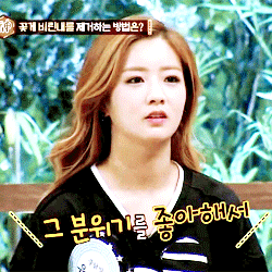 hyerimed:   When Eunji says she doesn’t like drinking, but Bomi’s expression