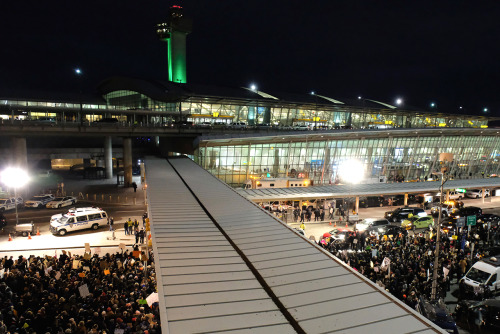 staff:  david: Proud to join friends, colleagues, and fellow New Yorkers at Terminal 4 today To everyone alongside us at JFK today, to everyone who brought their passion, their anger, their pride, and their legal expertise to airports around the country: