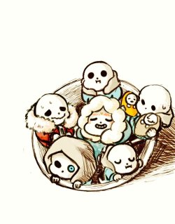 we-nbi:  I love to draw…baby sans. and i call them… little ‘Potatoes’ shaped like round potato. huh? isn’t it cute 