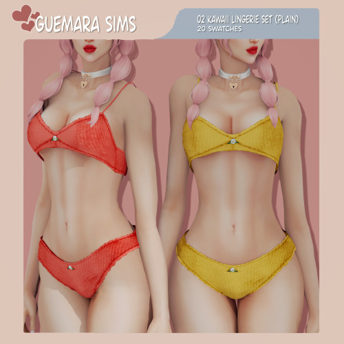 Introducing My Kawaii Lingerie Set Collection For Sims 4! Embrace The Adorable World Of Kawaii With These