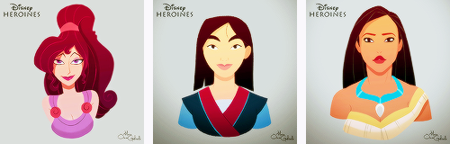 mickeyandcompany:  Disney Heroines, by MarioOscarGabriele 