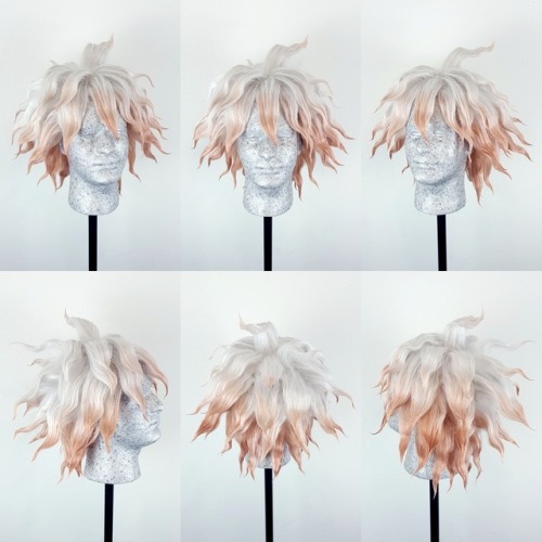 Nagito Komaeda (Danganronpa 2) wig commission Base wig used: Jareth in Silver from @ardawigs , dyed 