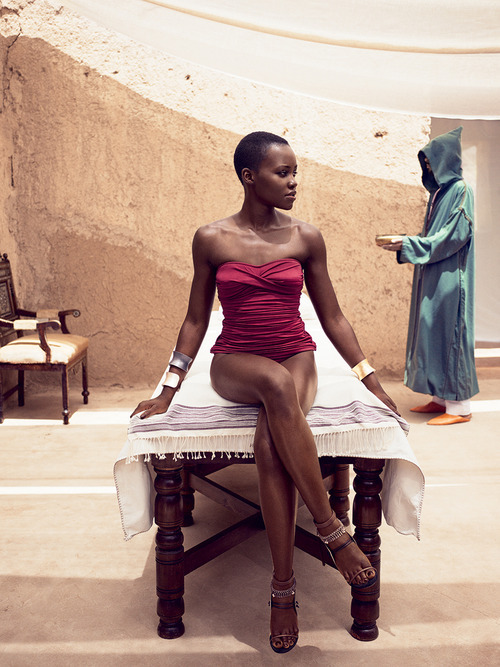 dynamicafrica:  Lupita Nyong’o lands her first ever Vogue magazine cover. Whilst