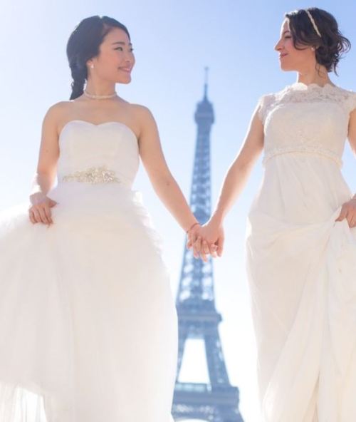 beautiful-brides-weddings:Rei and Coralie