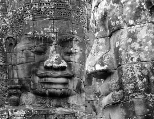  The faces of Bayon. Bayon is a richly decorated Khmer temple, located at Angkor, Cambodia. “The serenity of the stone faces" (Glaize, 1993) strikes one while walking through Bayon. Photos courtesy of & taken by yeowatzup. 