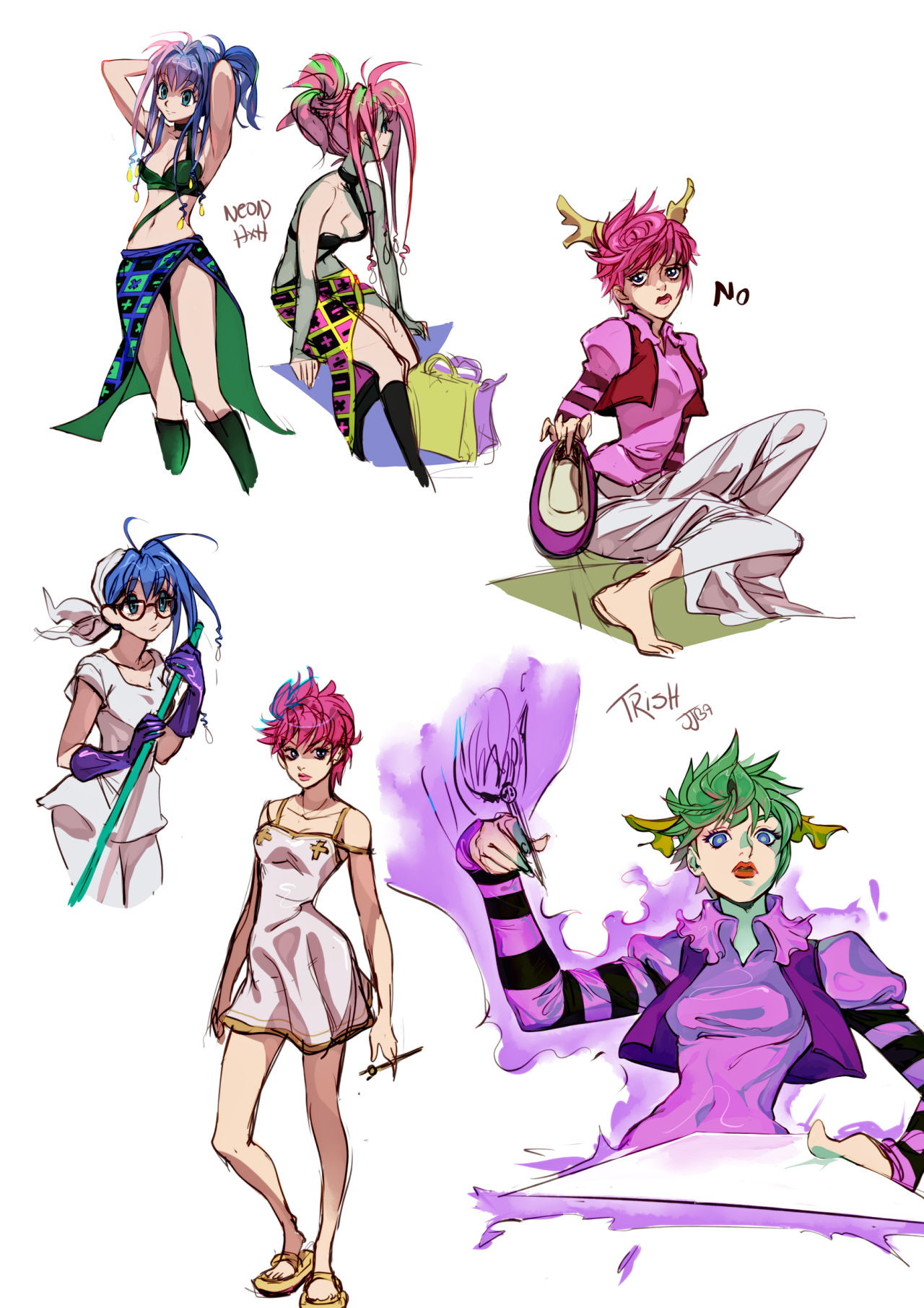 alderion-al:  Literalmente… una ensalada de JJBA x HxH 