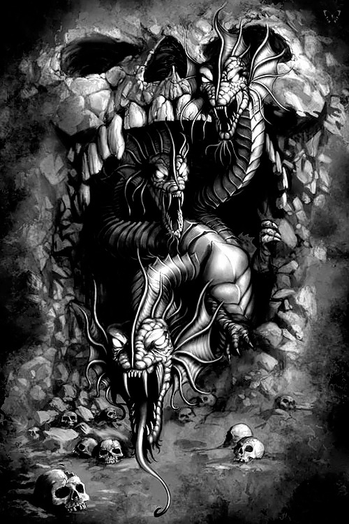 whitesoulblackheart:  Hydra Cave by Patrick McEvoy (Please leave credit … Ƹ̴Ӂ̴Ʒ)