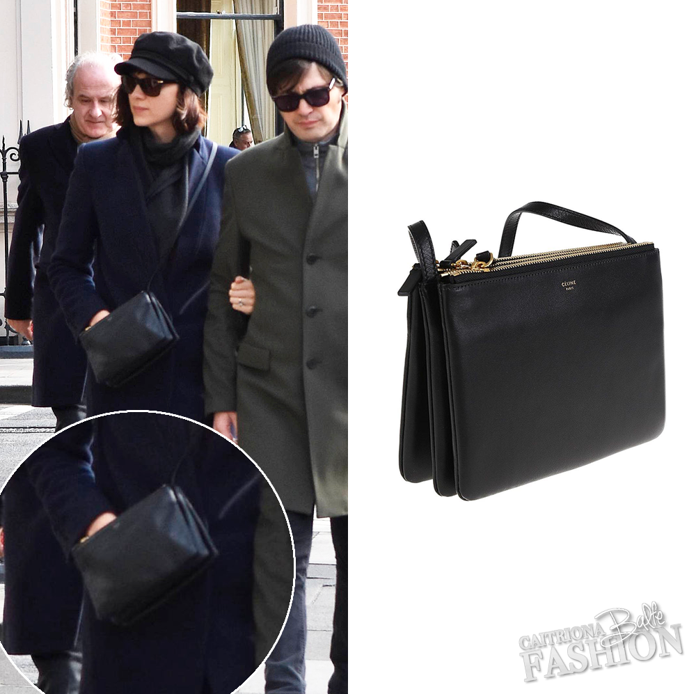 Caitriona Balfe Fashion — WHAT: Celine Trio Crossbody Bag in Black