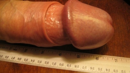 dickratingservice:  Rating 8 Stats weren’t provided   I’d give this a 8 Love the smooth head with a hot shape! Uncut and the color is hot! Good cock! Long and thick! Thanks for the ruler!! Helps give an accurate assessment