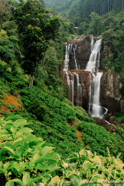 Bluepueblo:  Waterfall, Sri Lanka Photo Via Besttravelphotos 