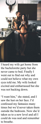 Myeroticbunny:  I Heard My Wife Get Home From The Bachelorette Party But She Never