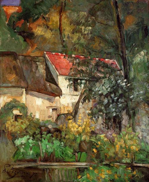 dappledwithshadow:  Paul Cézanne - The House of Pere Lacroix in Auvers,  1873 