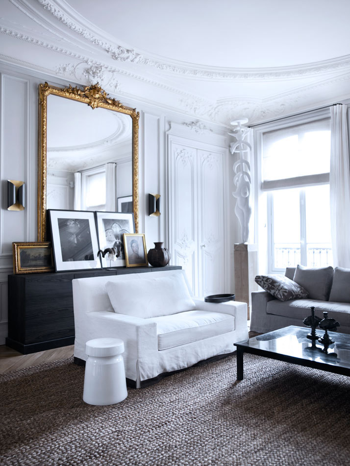 georgianadesign:  Renovation of a 19th century Paris apartment. Home of Patrick Gilles