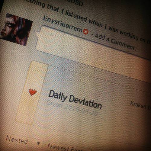 OMG! My piece Kraken is a #DailyDeviation today!! Thank you so much @deviantart. !!