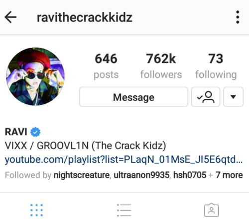 VIXX Ravi change his IG username. Don&rsquo;t fall for fakes!  IG: ravithecrackkidz