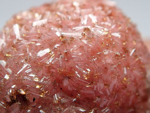 Shigaite on Rhodochrosite - N'Chwaning II mine, Kalahari Manganese Field, South Africa